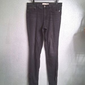 Athleta Ultra Skinny Sculptex Zip Ankle Carbon Wash Black Jeans    Size 10T